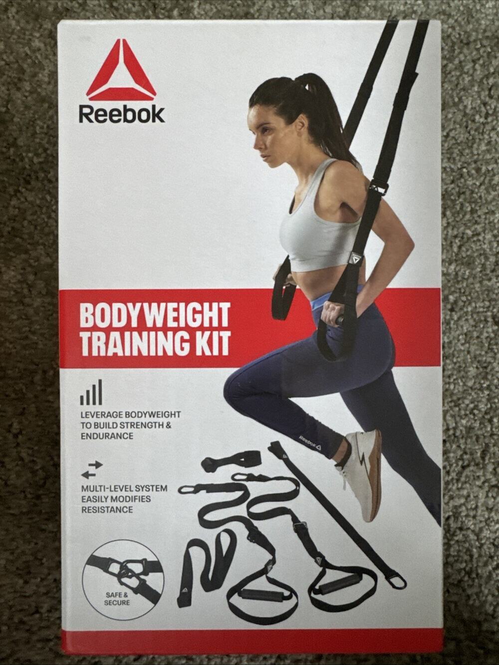 Reebok Bodyweight Training Kit Suspension Straps Training Door Anchor NEW 317